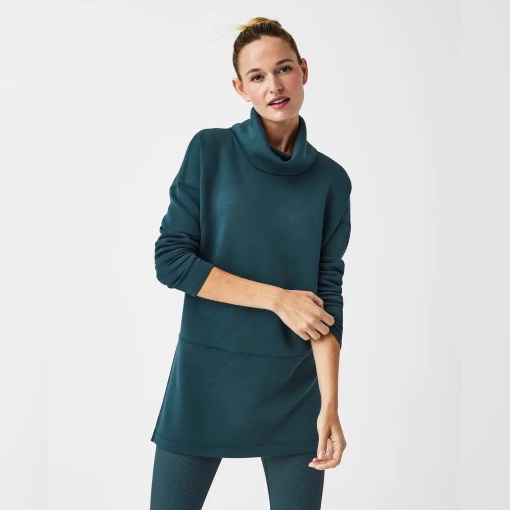 NWT Spanx AirEssentials Turtleneck Tunic Dark Petrol